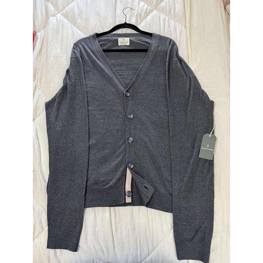 NWT Men’s Gray Button-Down Cardigan - XXL - Mutual Weave